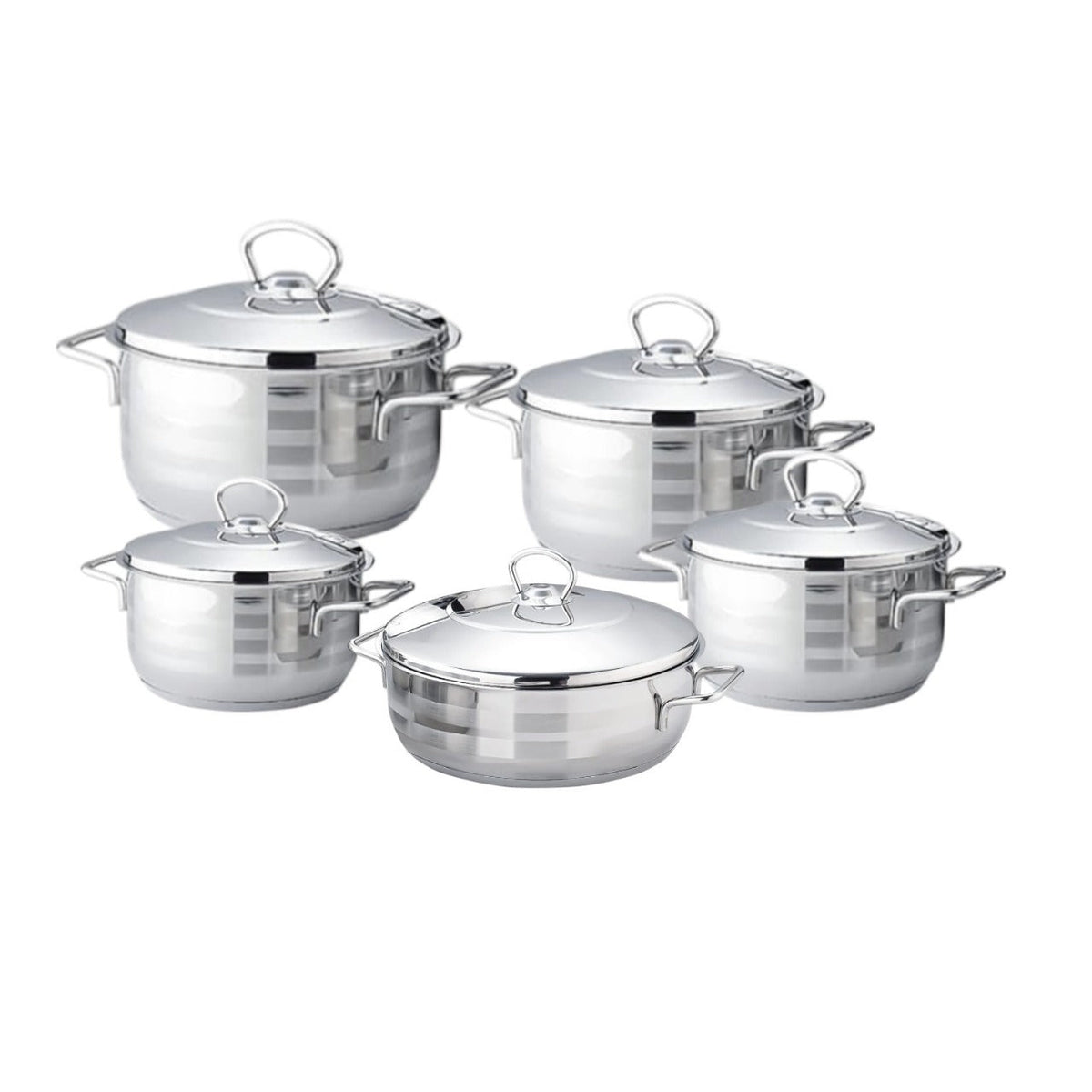 5 pcs Turkish Stainless Pot Set X1333