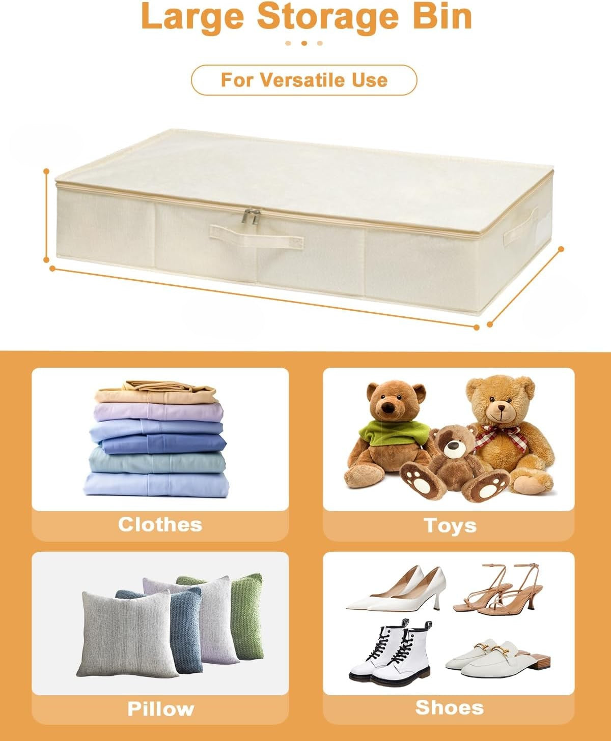Under Bed Storage Box X1353 Gray Color Only