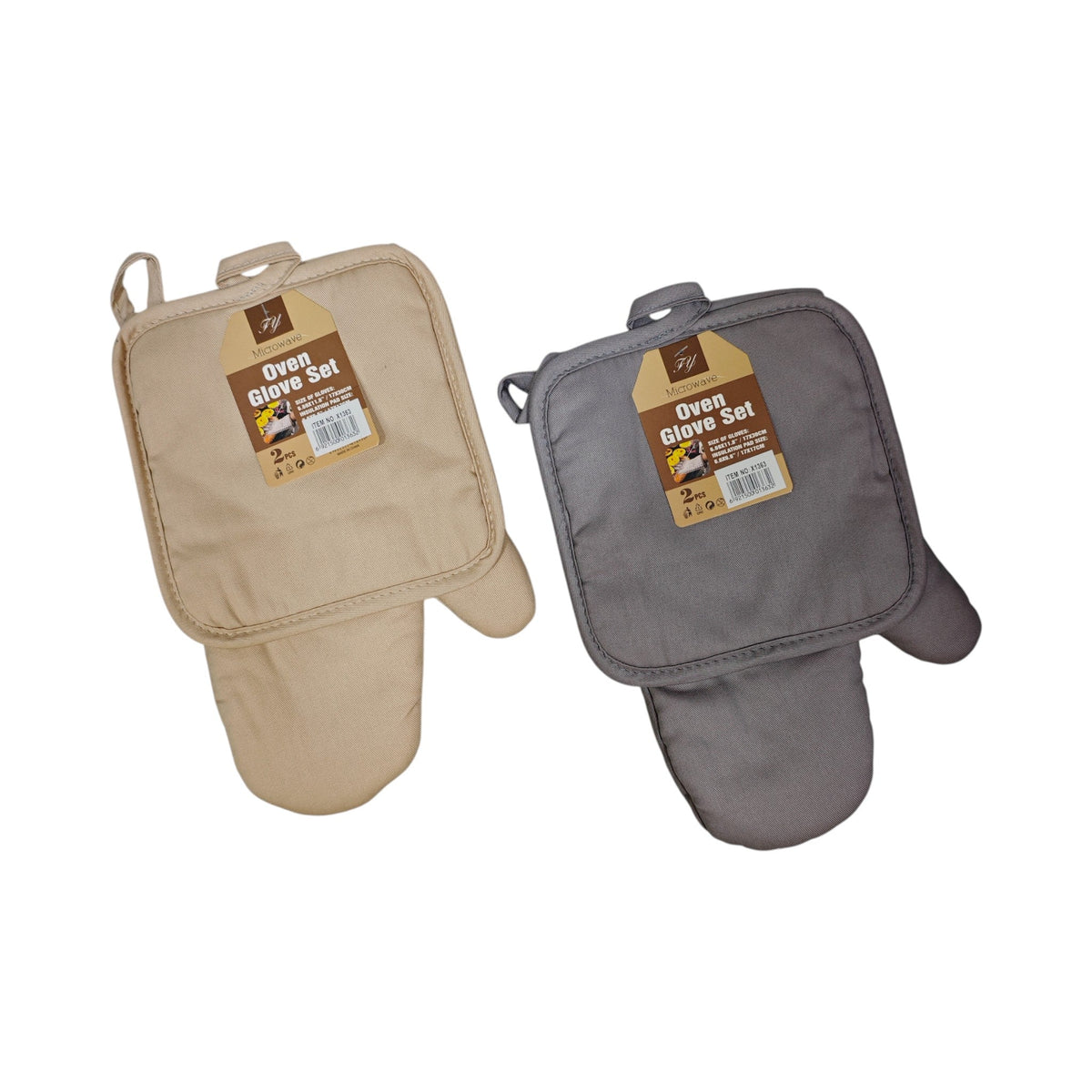 2 pcs Set Oven Mitt and Pot Holder X1363