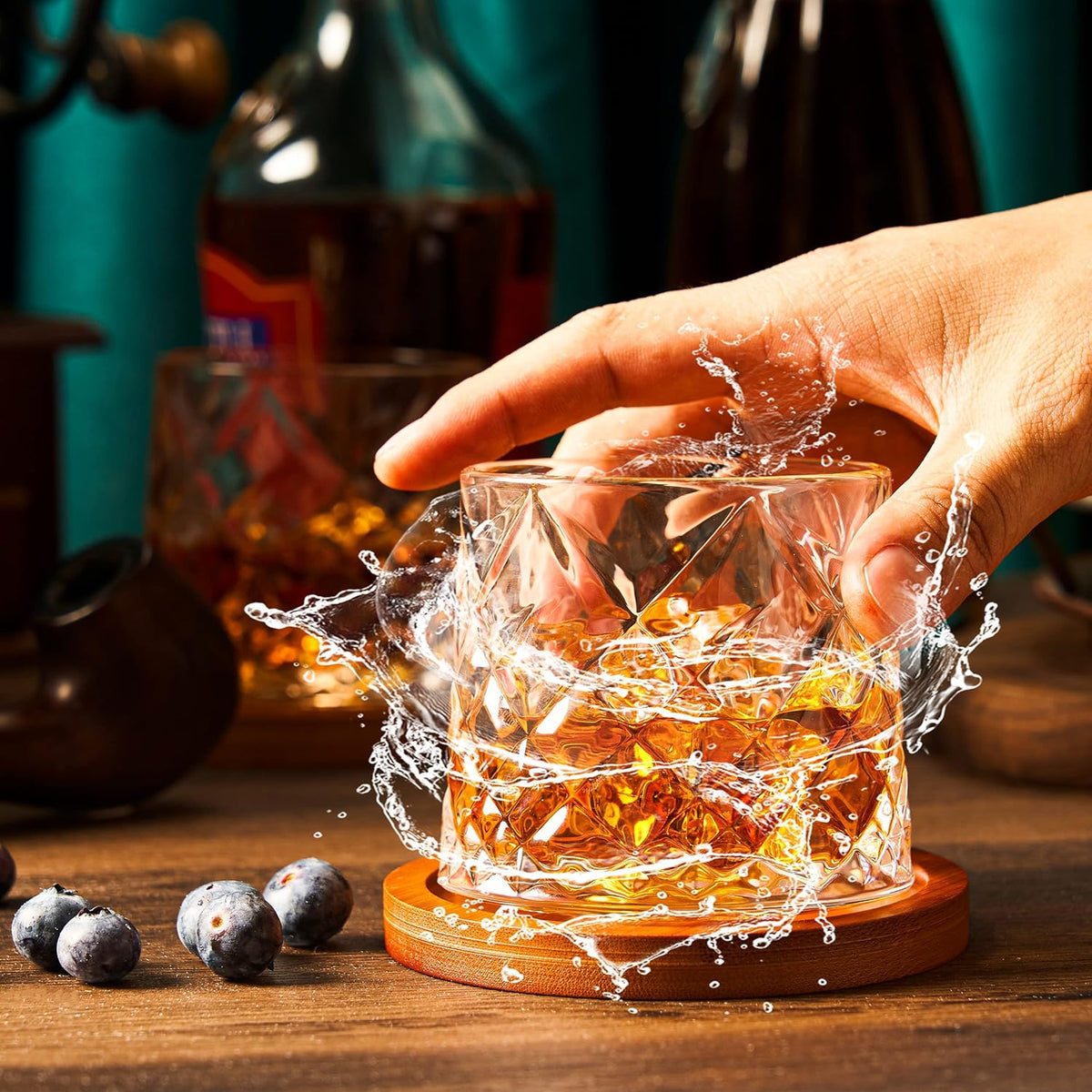 Rotating Whiskey Glass Cup 6pcs  X1377