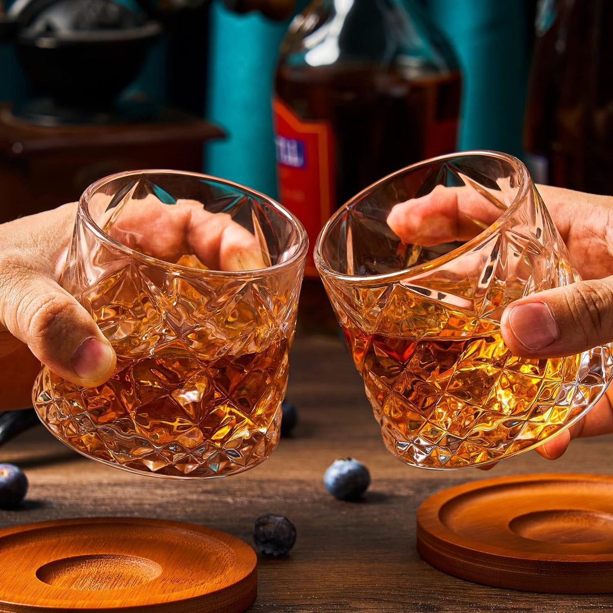 Rotating Whiskey Glass Cup 6pcs  X1377