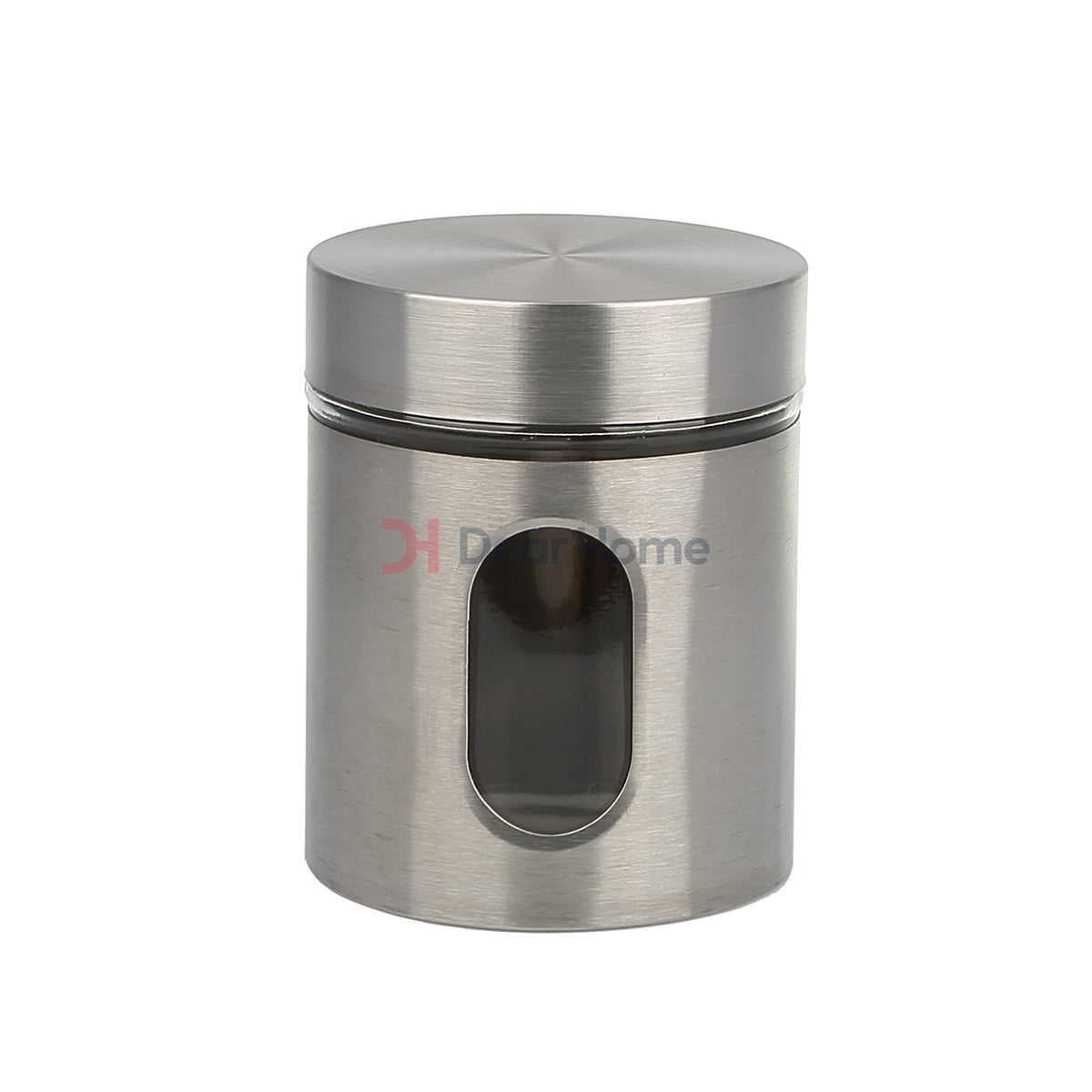 Glass & Stainless Silver Small Jar X1382