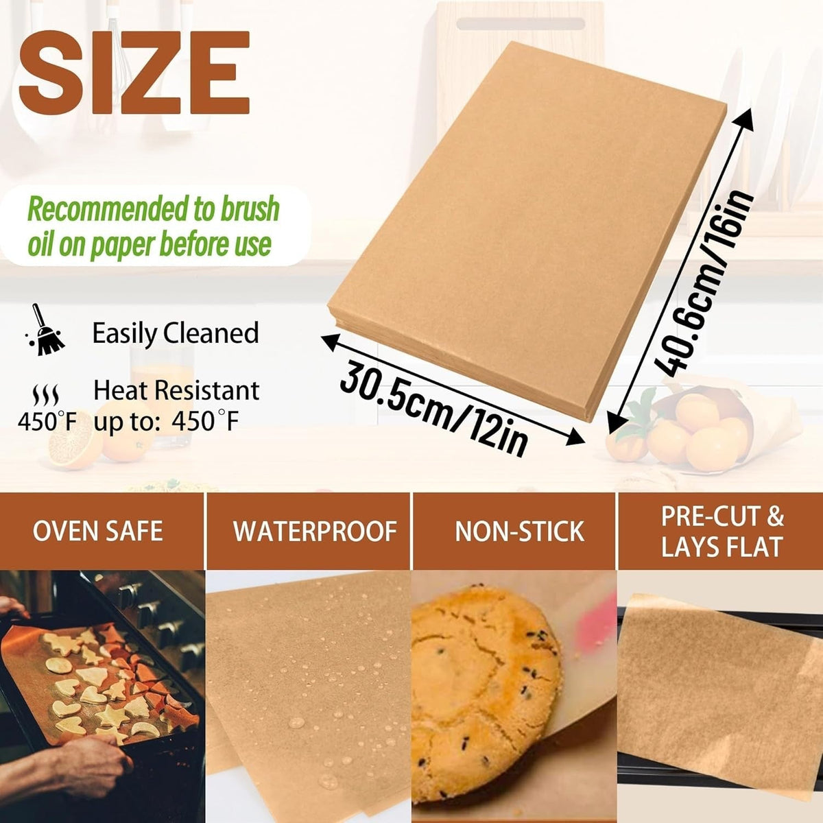 30x40cm Baking Parchment Sheets 50pcs   X1404
