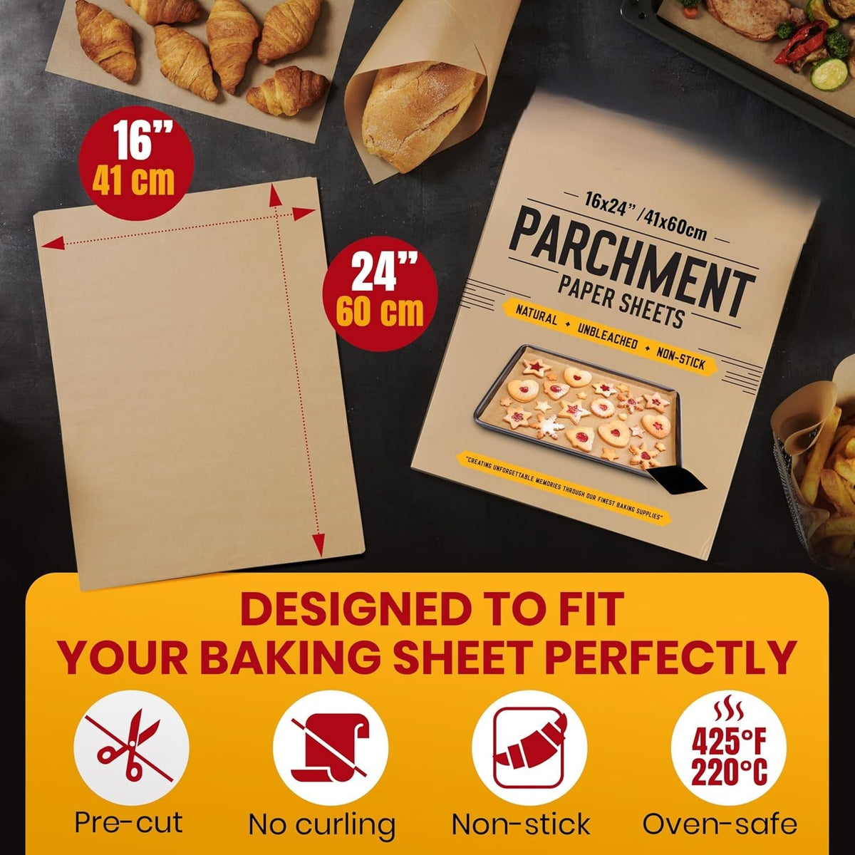 40x60cm Baking Parchment Sheets 50pcs   X1405