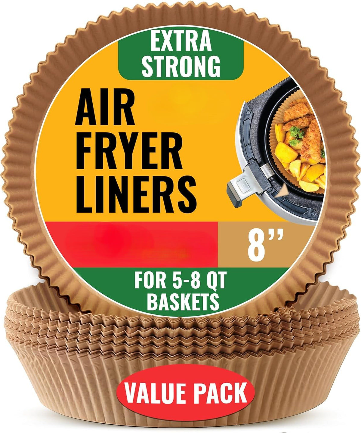 20cm Round Air Fryer Iiners 50pcs X1406