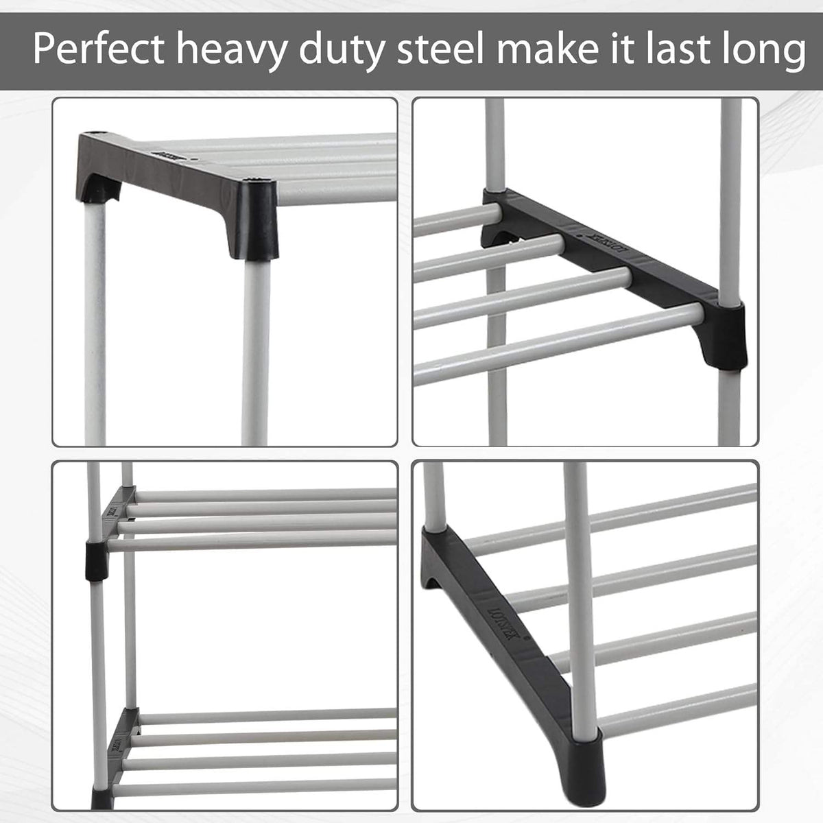 21 Pair Shoe Rack Organiser - 7 Shoe Shelf - No. NDL6076 X1517