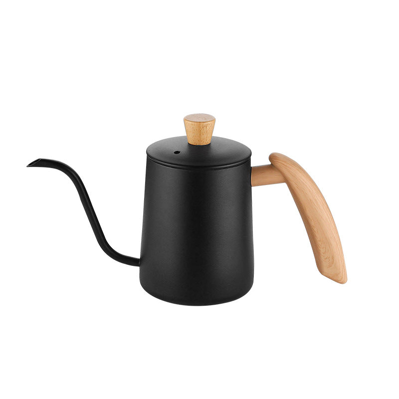 550ml Black and Wood Pour Over Goose Neck Kettle X1555