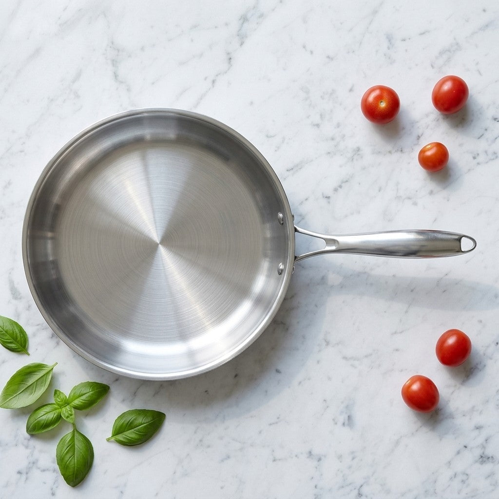24cm Stainless Steel Frying Pan with Induction Bottom X1574