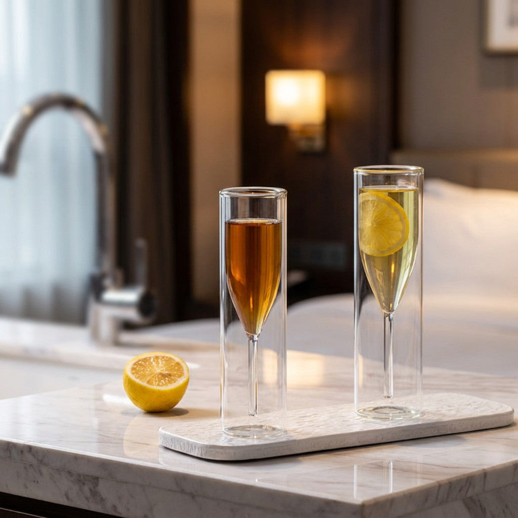 110ml Double-Wall Stemmed Glass Cup X1587