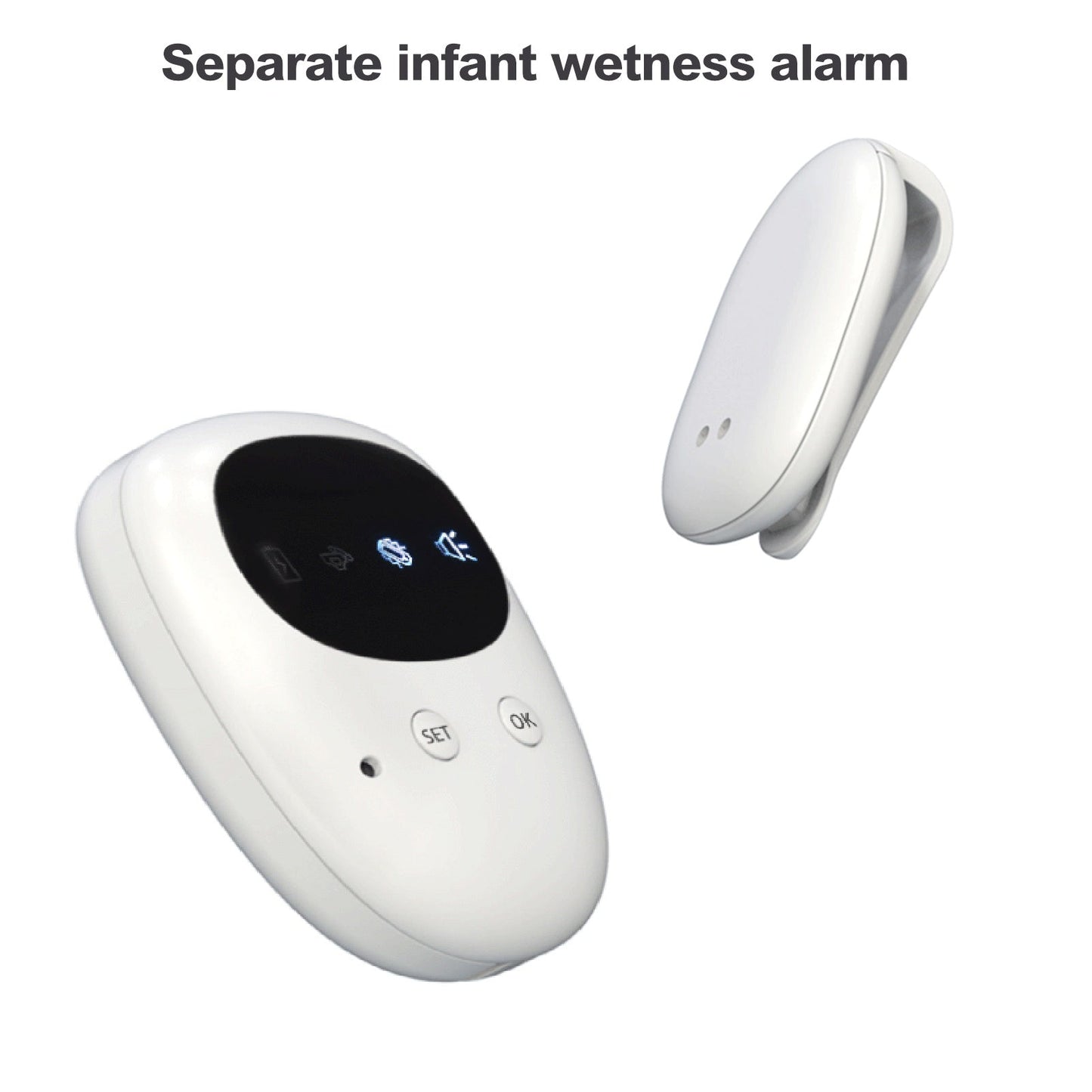 Wireless Bedwetting Alarm Pee Alarm with Receiver Potty Training Elder Care 10-20M Range Vibration Reminding