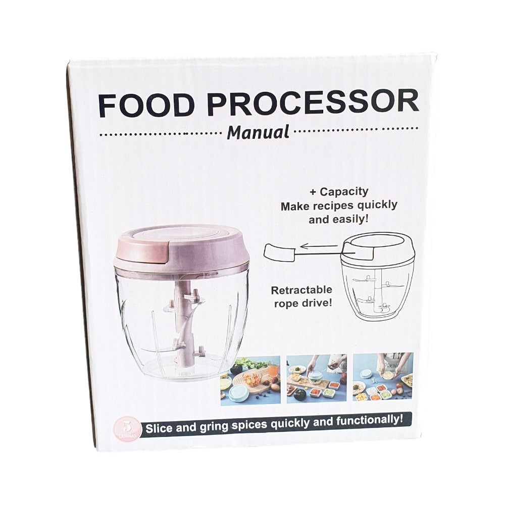 5 BLADES MANUAL PULL ONION CHOPPER  X337 - 1 pc - MIX COLOR