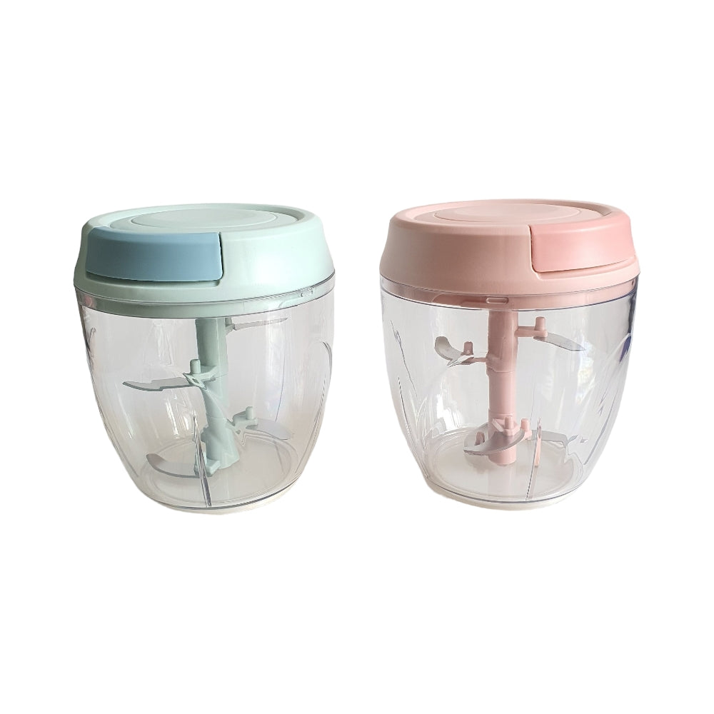 5 BLADES MANUAL PULL ONION CHOPPER  X337 - 1 pc - MIX COLOR