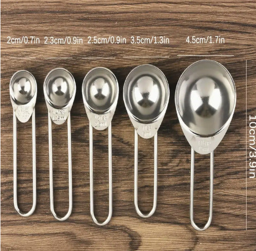 5pcs Measuring Spoons Stainless Set X360
