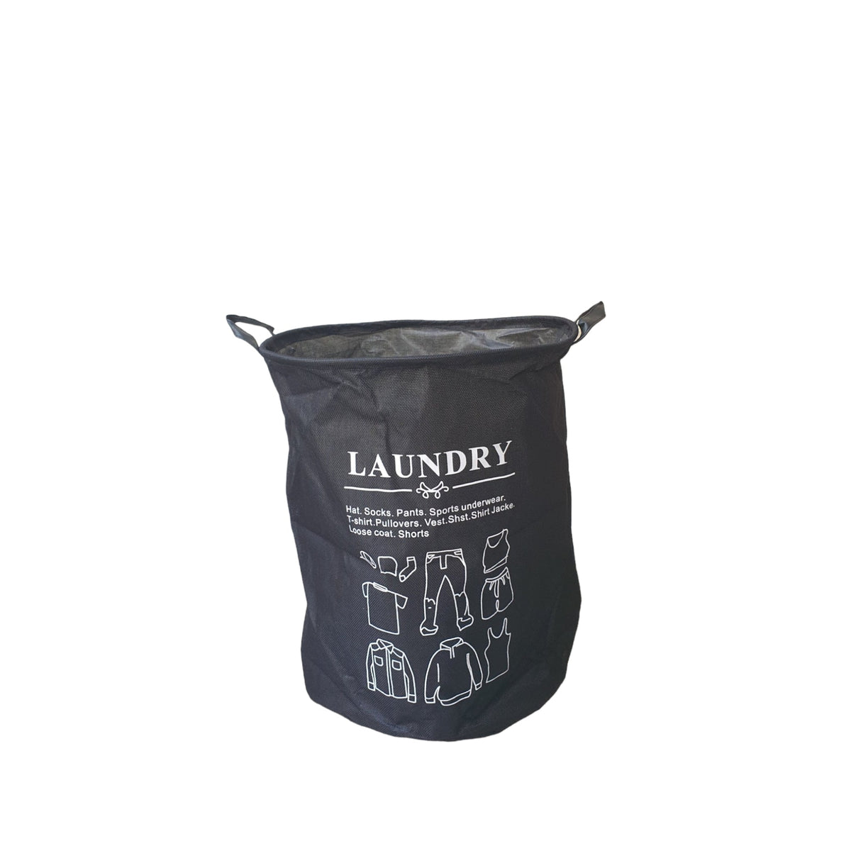 LAUNDRY BAG LINEN BLACK X419