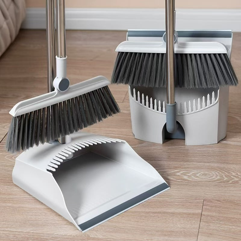 BROOM AND DUST PAN LONG HANDLE SET X431
