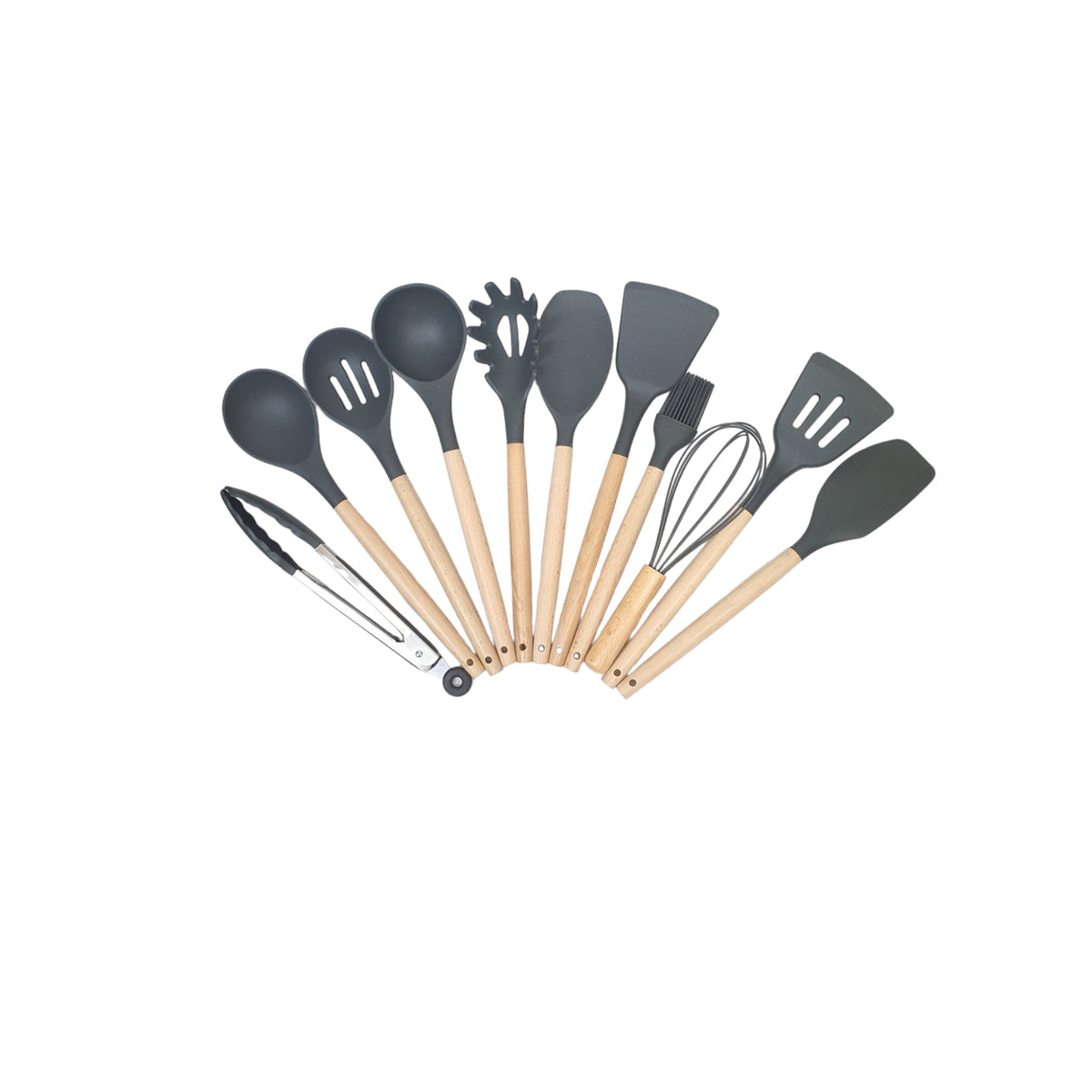 12PCS GRAY SILICONE UTENSILS SET  X438