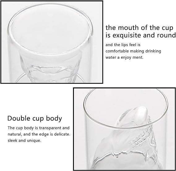 DOUBLE GLASS 75ML MINI SHOT CUP SKULL  X465