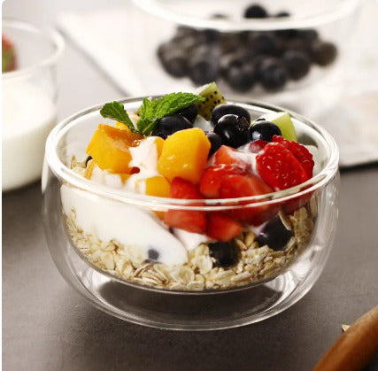 DOUBLE WALL GLASS 250ML BOWL X468