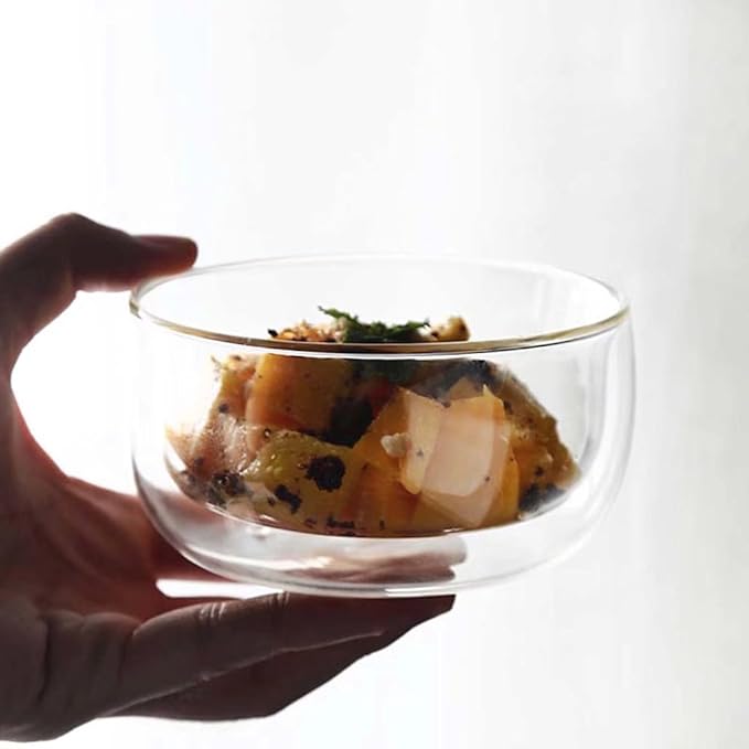 DOUBLE WALL GLASS 350ML BOWL X469
