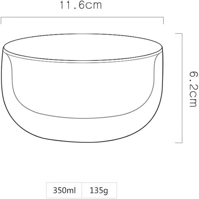 DOUBLE WALL GLASS 350ML BOWL X469