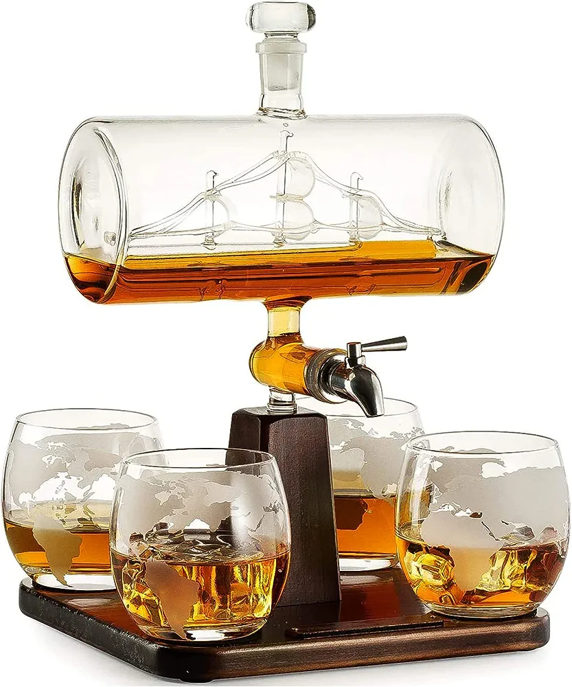 Elegant Whiskey Set  X522  Black Wood