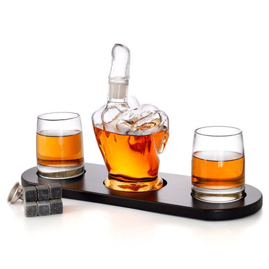 Elegant Whiskey Set X523 Black Wood