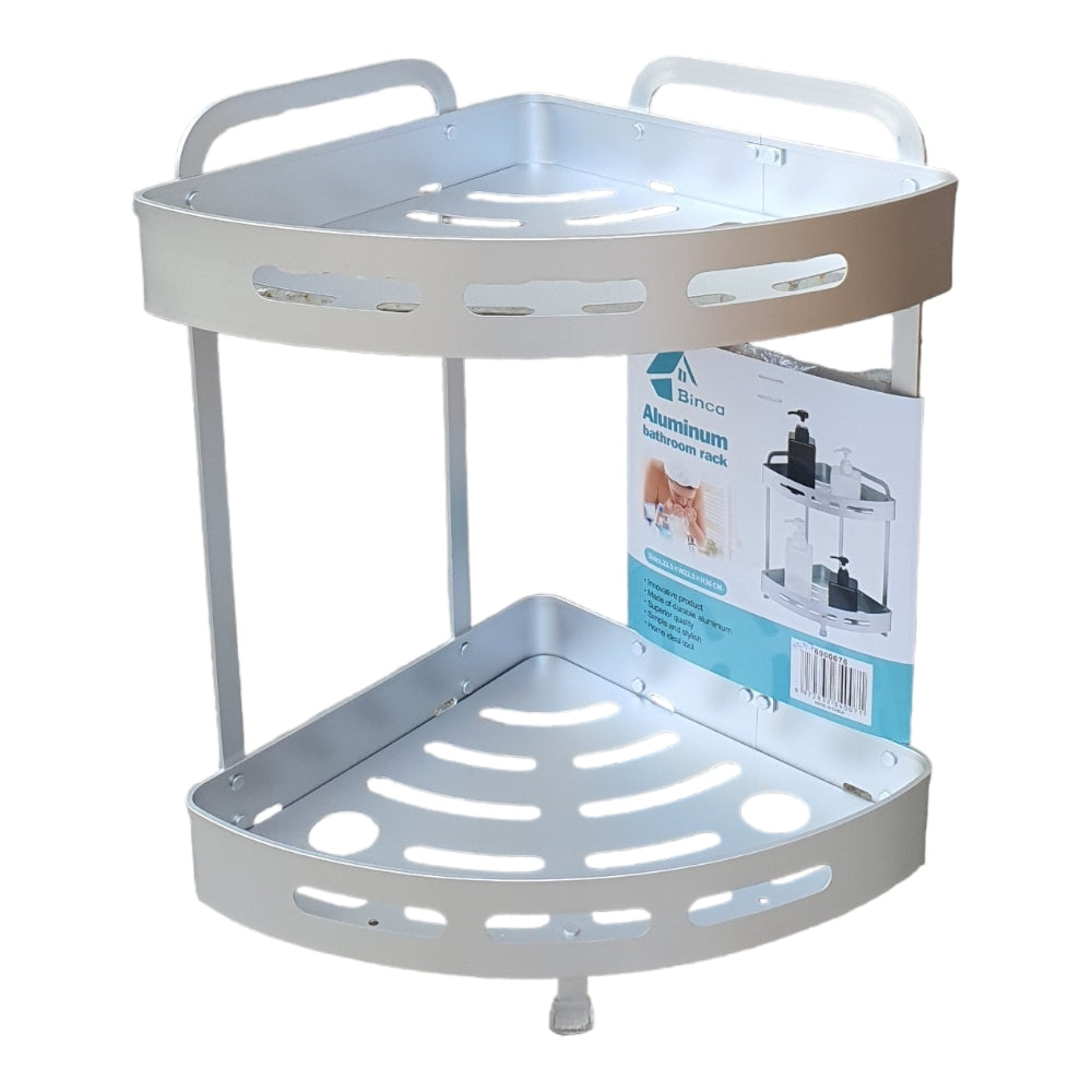 ALUMINIUM 2 LAYERS CORNER SHOWER RACK No. 6000125 X537