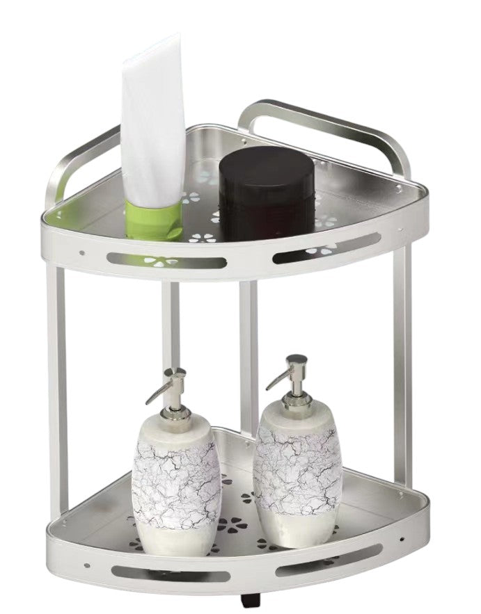 ALUMINIUM 2 LAYERS CORNER SHOWER RACK No. 6000125 X537
