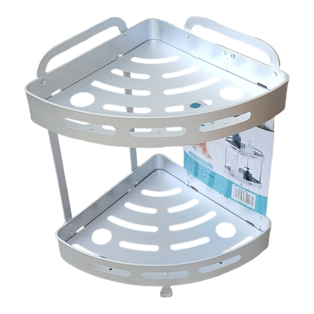 ALUMINIUM 2 LAYERS CORNER SHOWER RACK No. 6000125 X537