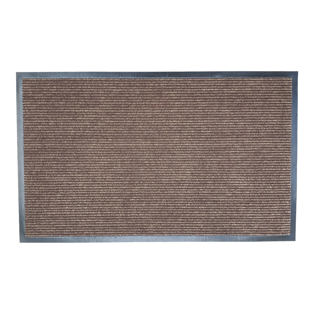 SLIM BROWN DOOR MAT RUBBER BASE 49*79CM   X542