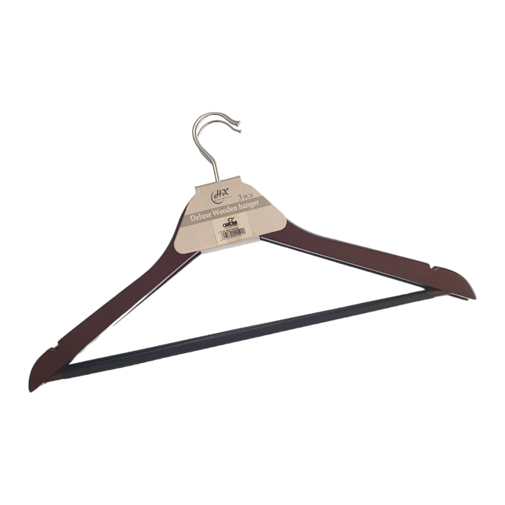 HIGH QUALITY WOODEN CLOTH HANGER 3PCS  X544