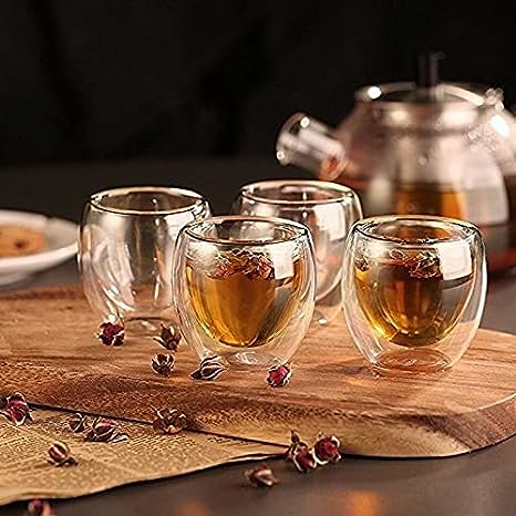 DOUBLE WALL GLASS ESPRESSO CUP 80ML 6PCS  X550