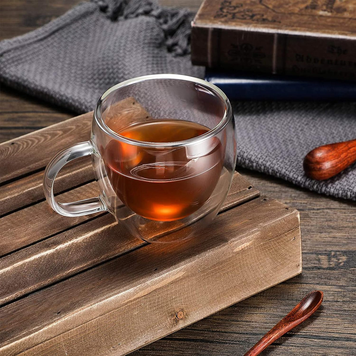 Double Wall 80ml Glass Espresso Cup 6pcs   X551