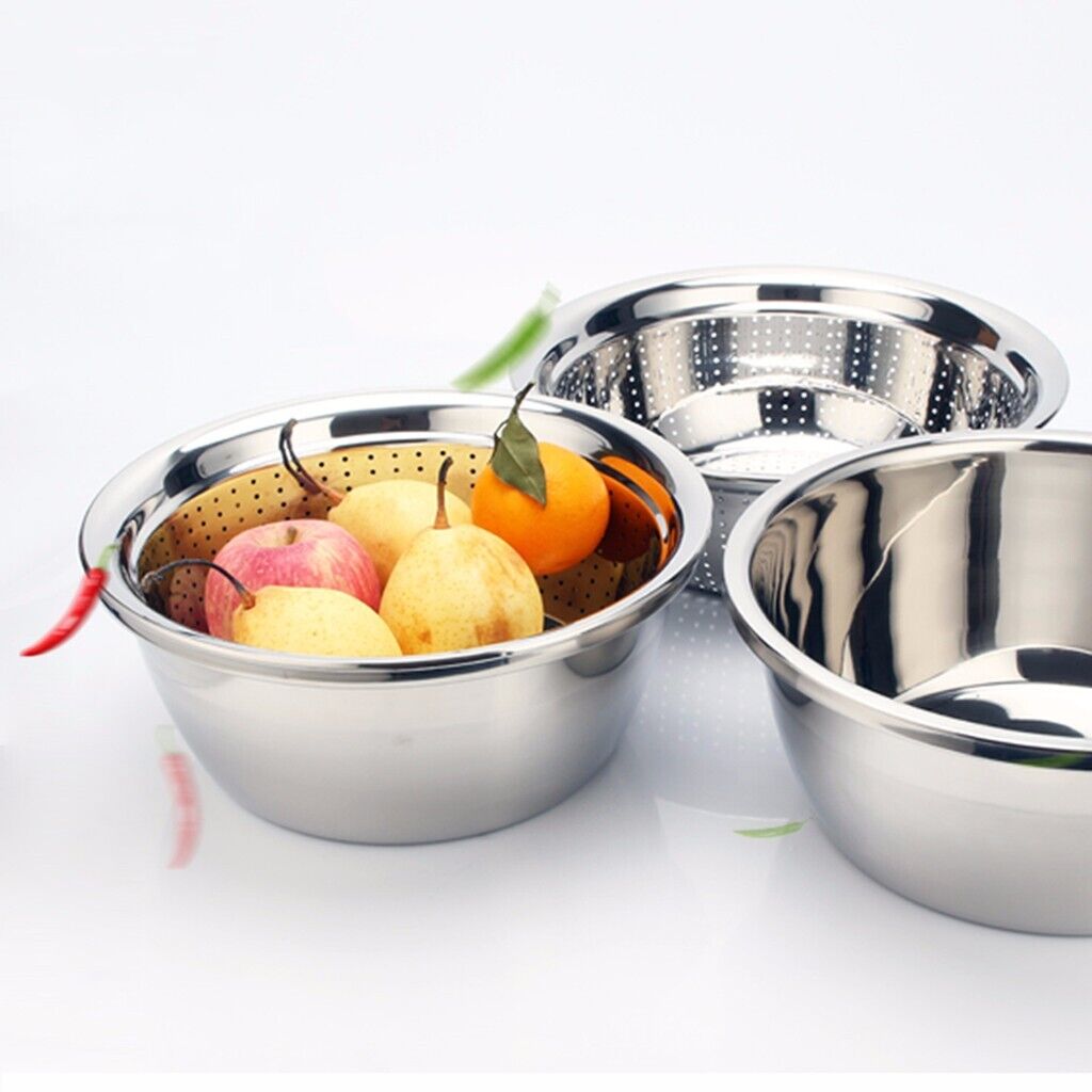 Heavy 30cm Stainless Bowl +Strainer X570