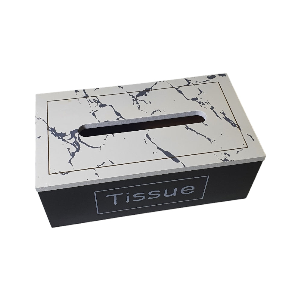 Black & Marble Wood Tissue  Box X510