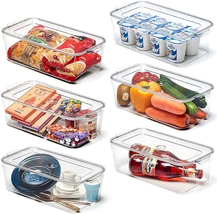 Plexi Stackable Fridge Box with Cover 32x15.5x10cm  X580