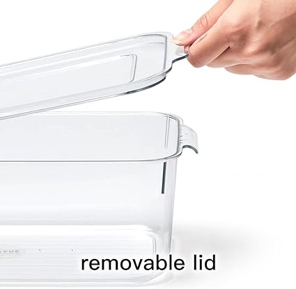 Plexi Stackable Fridge Box with Cover 32x20.5x10cm   X583