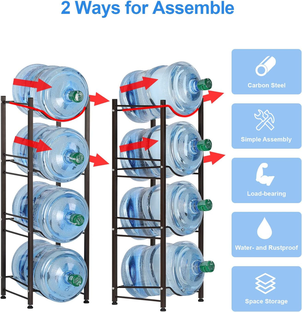 METAL 4 GALLONS WATER SHELF X596