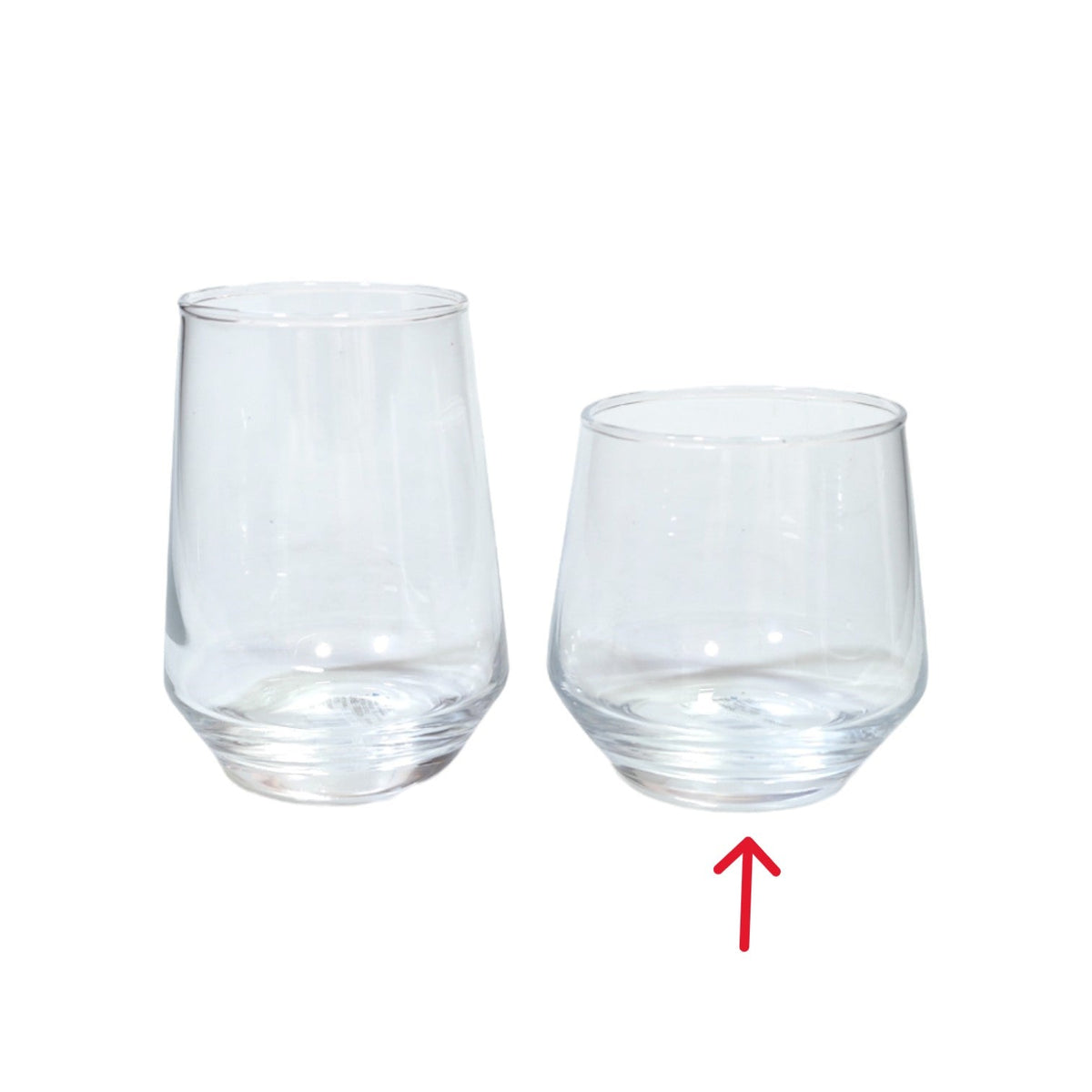DELI Clear Glass Short Cup 370ml 6pcs X686
