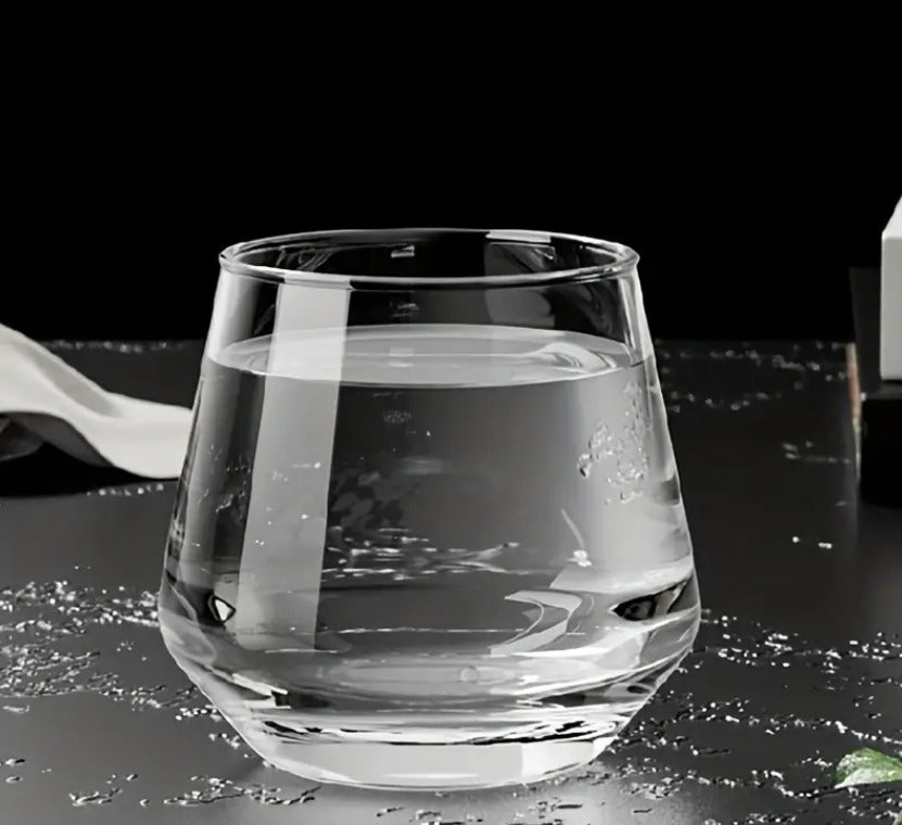 DELI Clear Glass Short Cup 370ml 6pcs X686