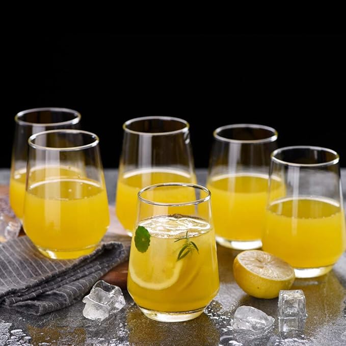 DELI Clear Glass Long Cup 390ml 6pcs X687