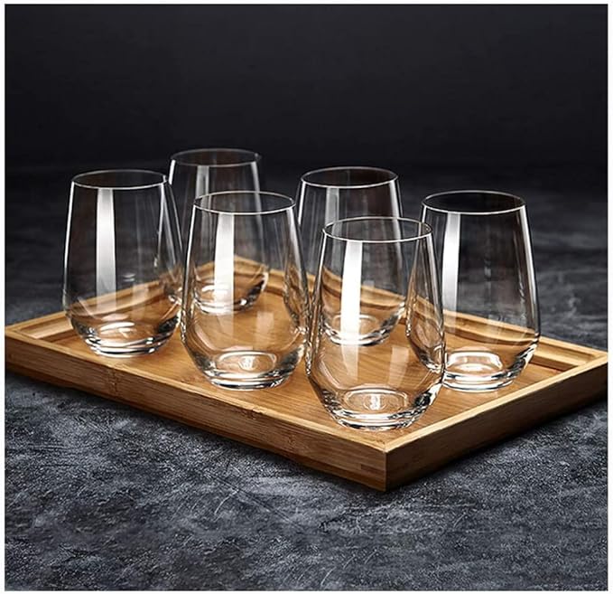 DELI Clear Glass Long Cup 390ml 6pcs X687