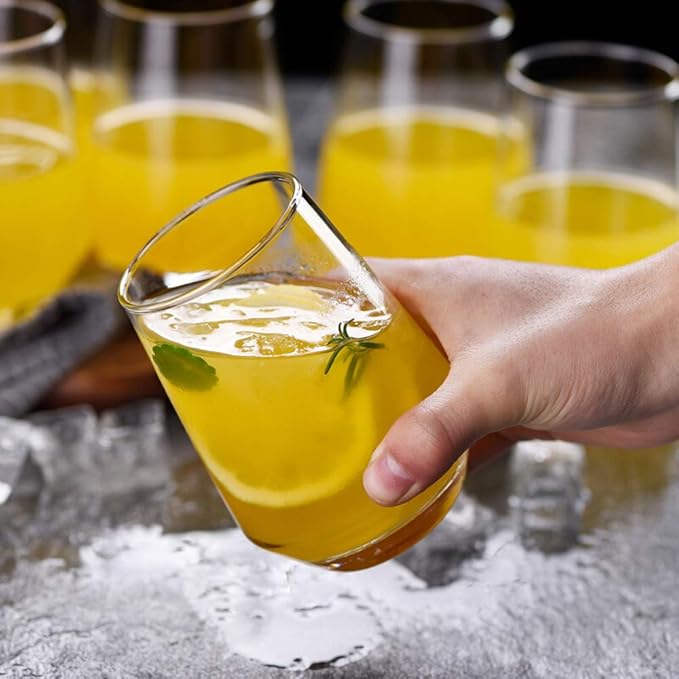 DELI Clear Glass Long Cup 390ml 6pcs X687