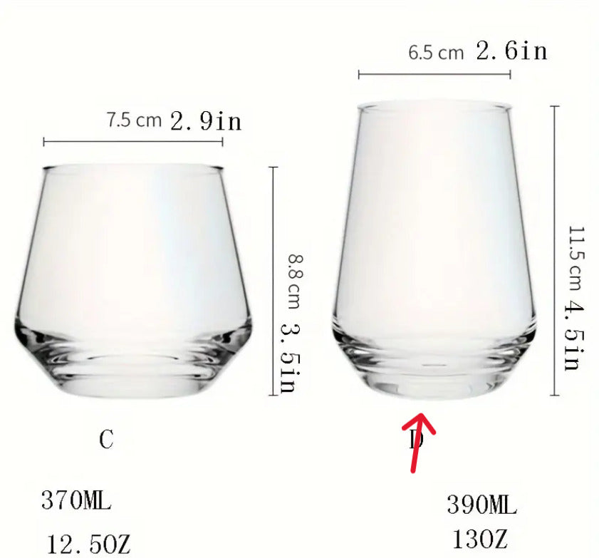 DELI Clear Glass Long Cup 390ml 6pcs X687