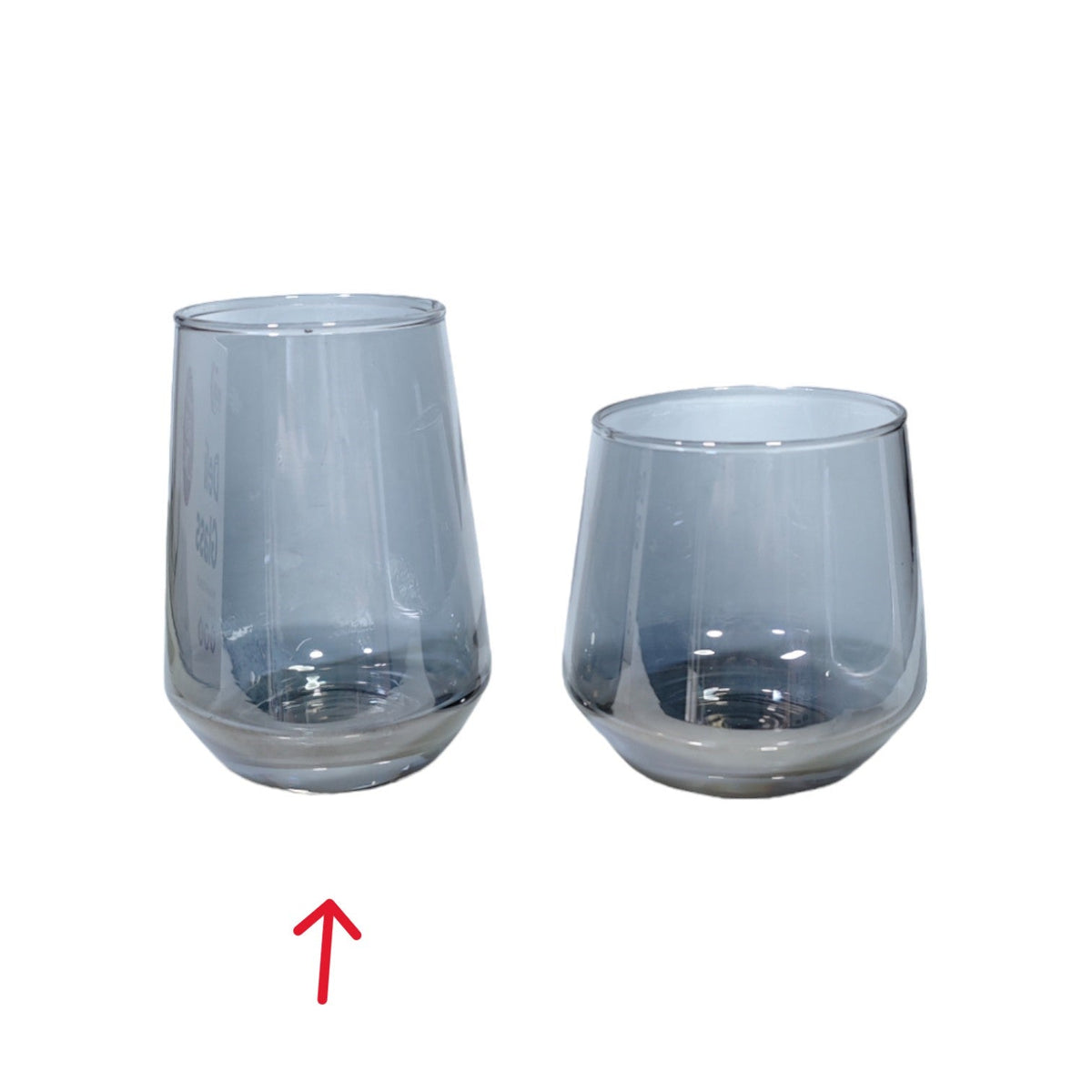 DELI Black Glass Long Cup 390ml 6pcs X689