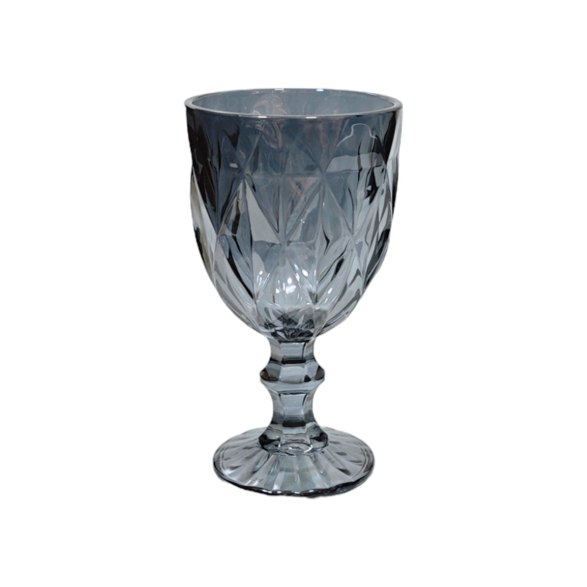 DELI Black Glass Cup with Base 235ML 6pc X692