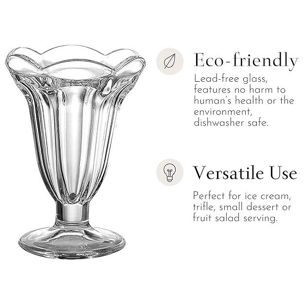Clear Glass Ice Cream Bowl 6pcs X693