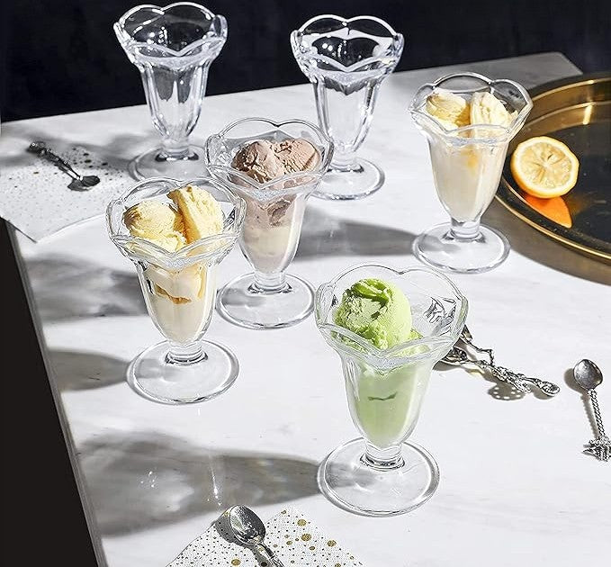 Clear Glass Ice Cream Bowl 6pcs X693