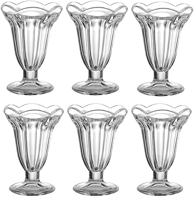 Clear Glass Ice Cream Bowl 6pcs X693