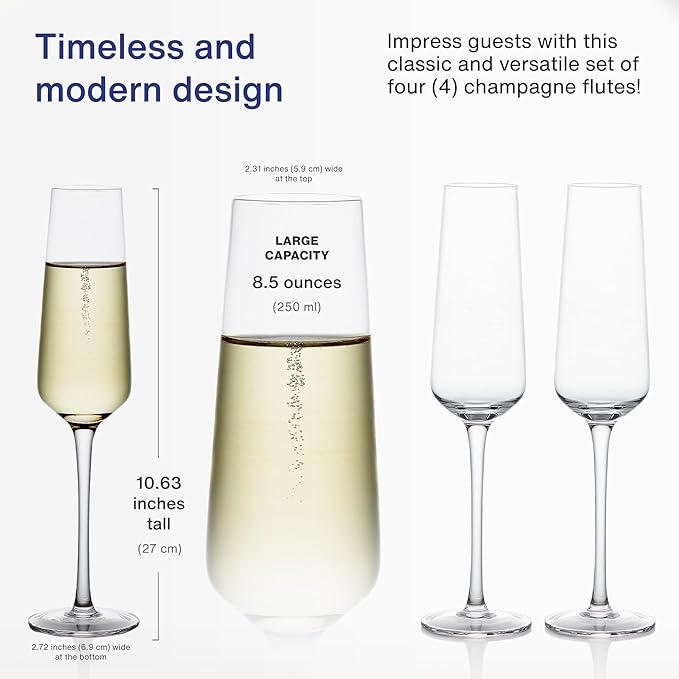 DELI Champagne Glass Cup 250ml 6pcs  X698